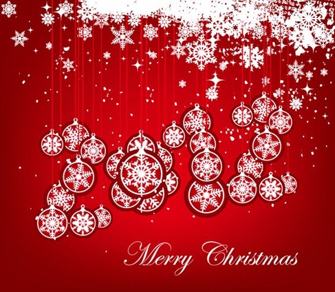 Abstract Christmas Balls with Snowflake Background Abstract Christmas Balls with Snowflake Background