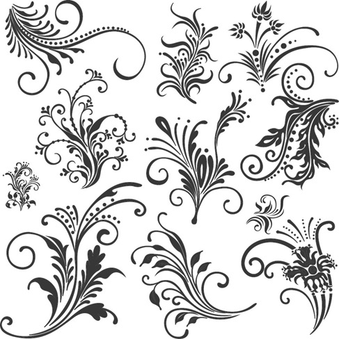 Free Floral Elements Vector Set | Free Vector Graphics | All Free Web