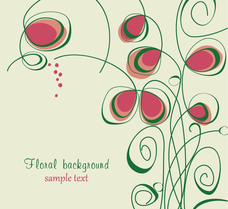 Free Retro Floral Background Free Vector Graphics All Free 