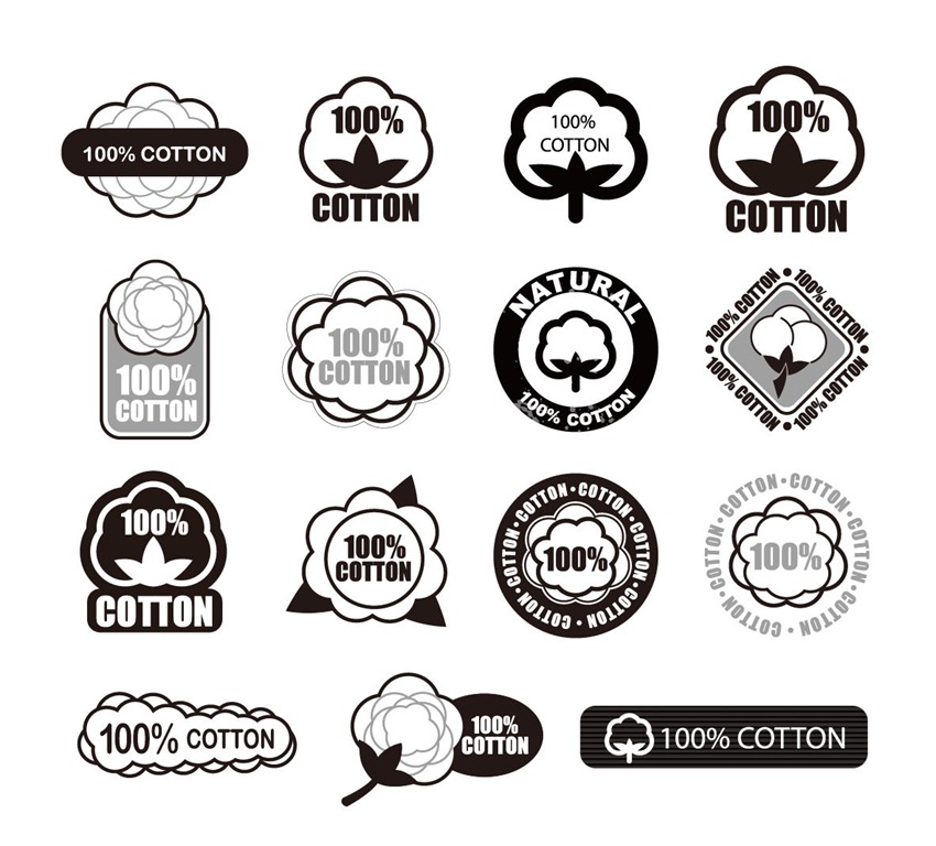 Cotton Logo Vector Set | Free Vector Graphics | All Free Web Resources