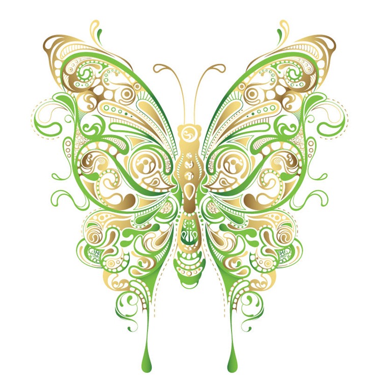 flower butterfly clip art free - photo #45
