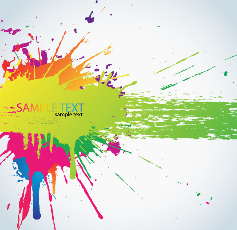 Colorful Paint Splats Vector Background | Free Vector Graphics | All