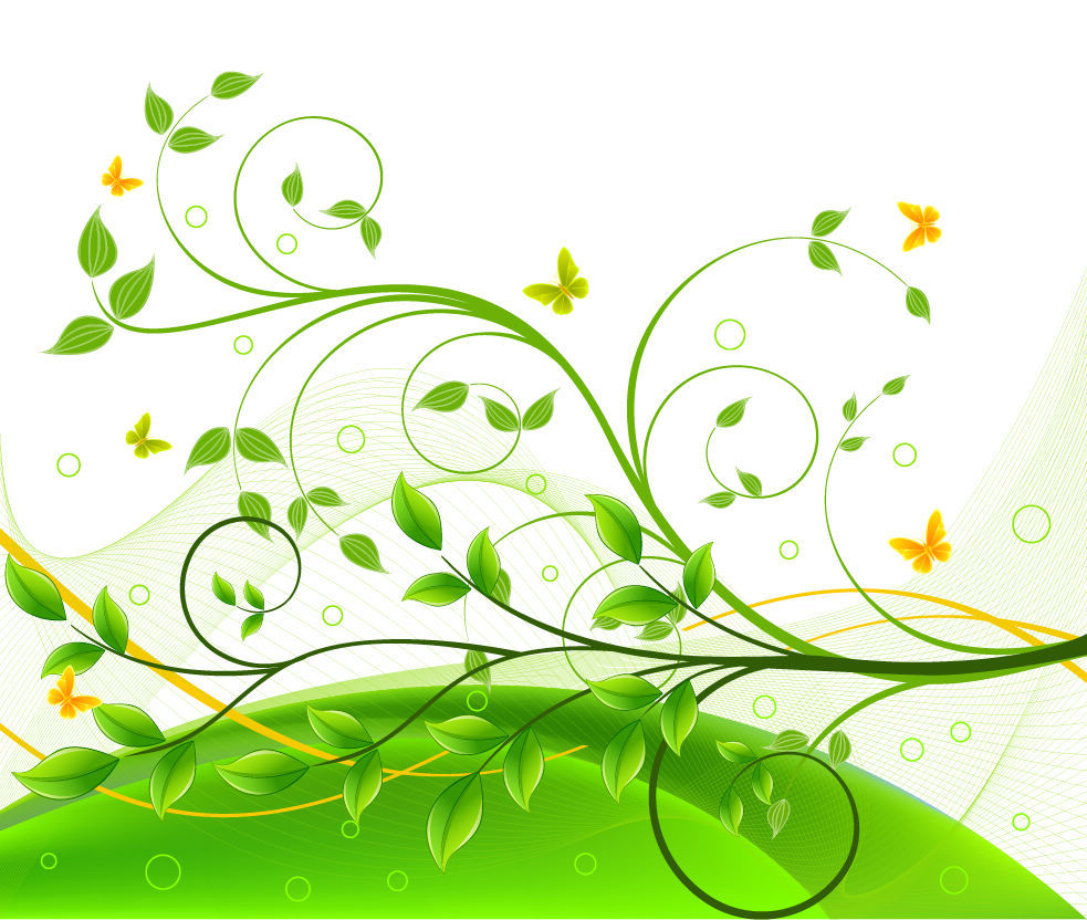 Green Floral Background | Free Vector Graphics | All Free ...