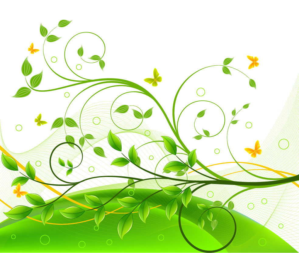 Green Floral Background | Free Vector Graphics | All Free Web Resources