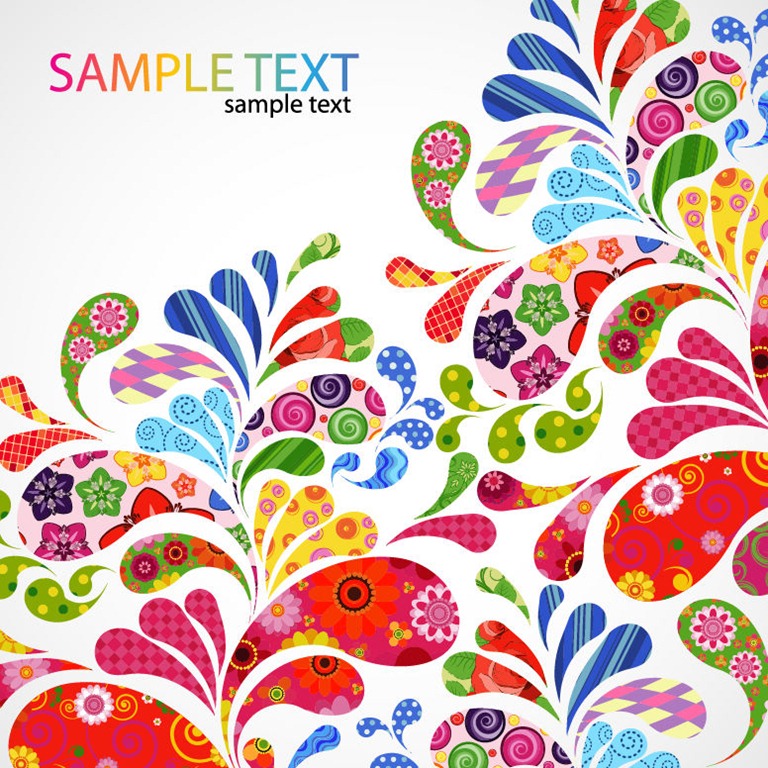 Colorful Floral Design Vector Graphic Free Vector Graphics All Free