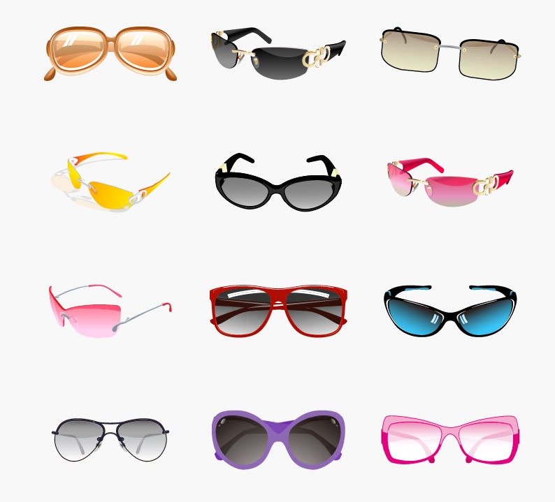 Trendy Sunglasses Vector Set Free Vector Graphics All Free 