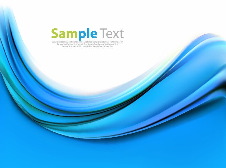 blue wave business template vector illustration free vector