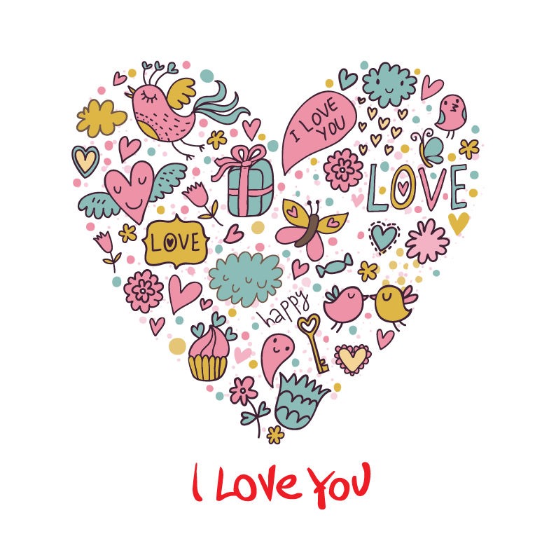Cartoon Love Card Vector Graphic | Free Vector Graphics | All Free Web