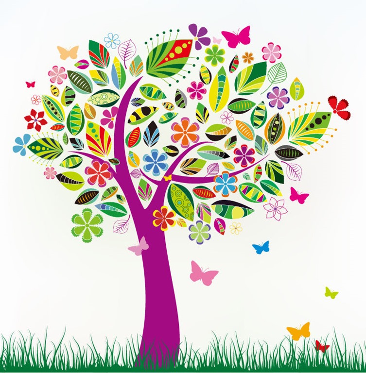 clipart trees and flowers - photo #2