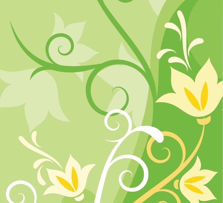 Green Floral Abstract Background Design Vector Graphic | Free Vector