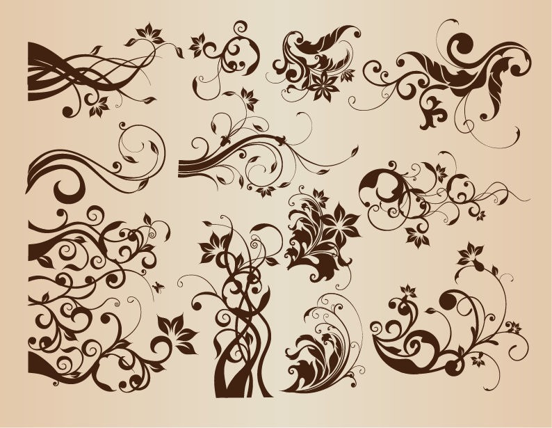 Set Of Design Elements Vector | vector set of vintage floral elements for design free Set Of Design Elements Vector | vector set of vintage floral elements for design free