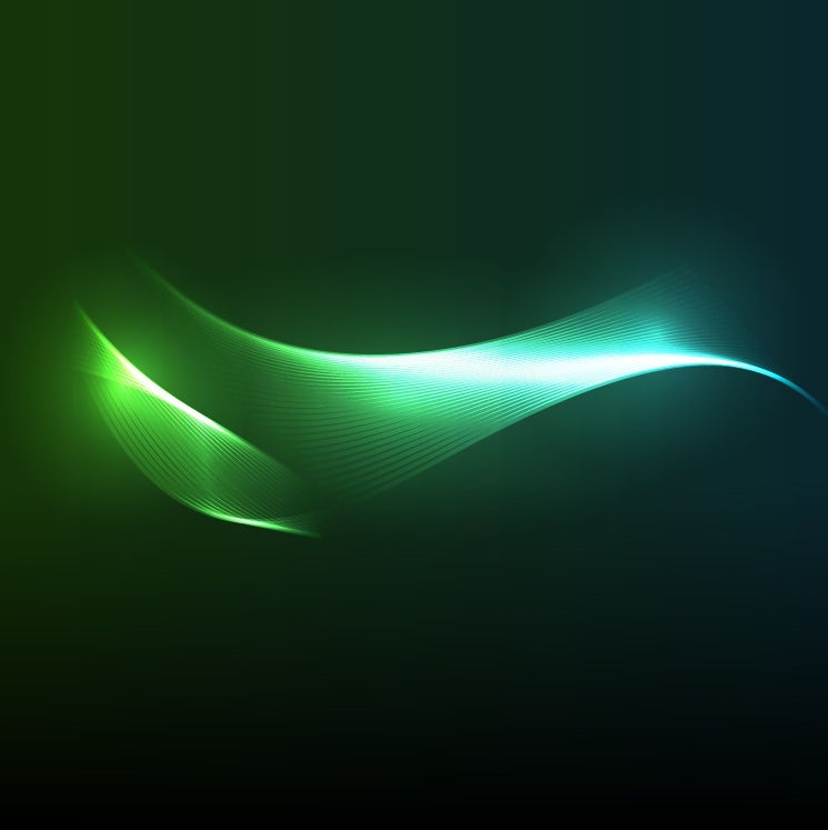 Blue and Green Tones Wave Line on Dark Light Background Vector Graphic Blue and Green Tones Wave Line on Dark Light Background Vector Graphic
