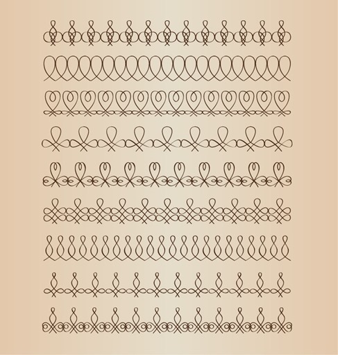 Vector Line Border Set Design Element