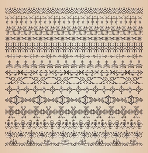 Ornamental Vector Borders or Dividers