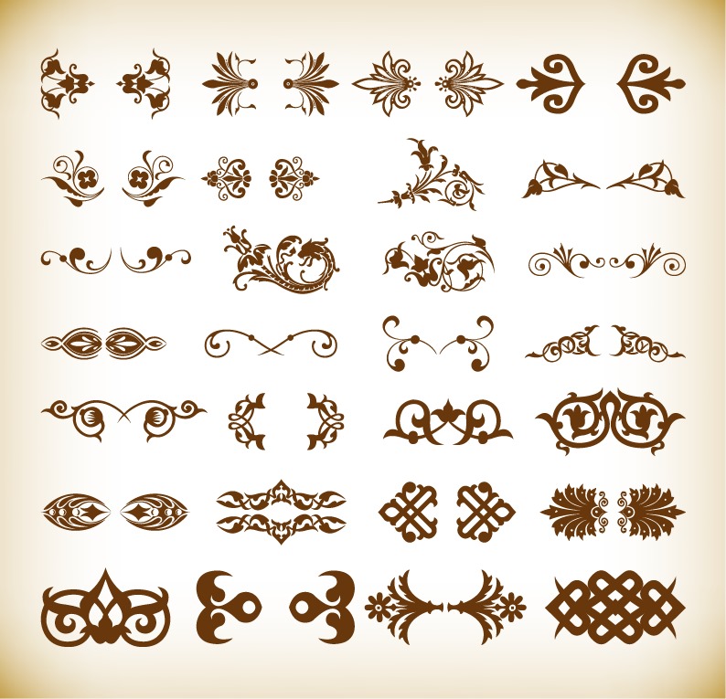 Small Decorative Elements Vector Collection | Free Vector Graphics