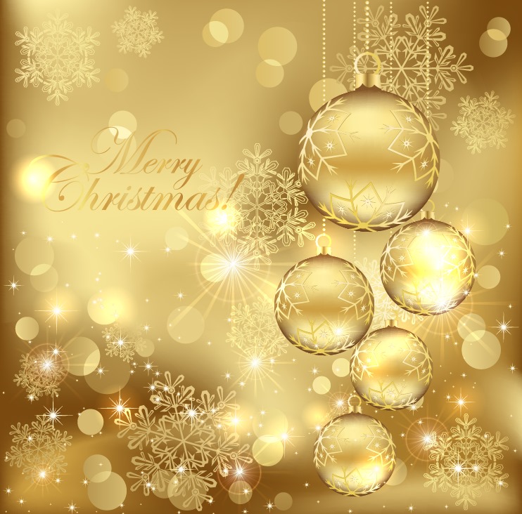 Golden Christmas Background Vector Illustration | Free ...
