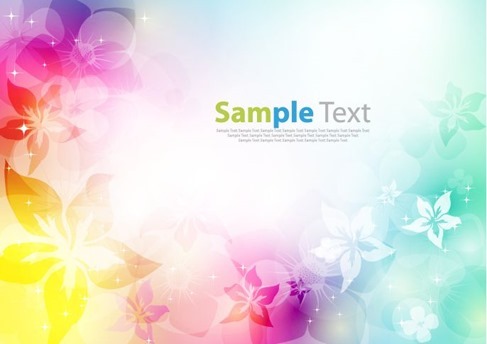 Flower Design Colorful Background Vector Illustration
