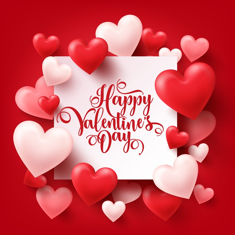 Valentine’s Day Poster Vector Graphic.