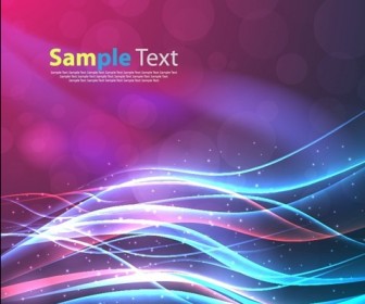 Abstract Magic Neon Light Wave lines Background