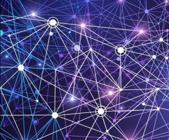 Digital Mesh Network Abstract Background