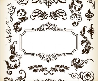 Vintage Pattern Frame Decoration Vector Graphics