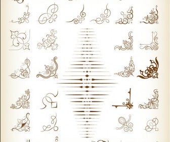 Ornamental Floral Pattern Vector Set