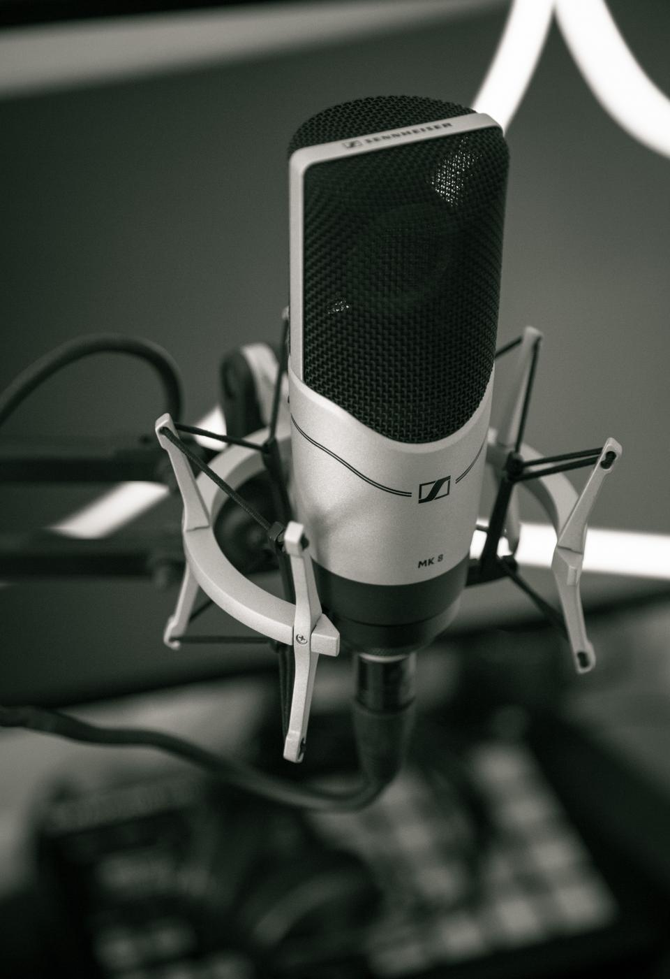Black And White Microphone