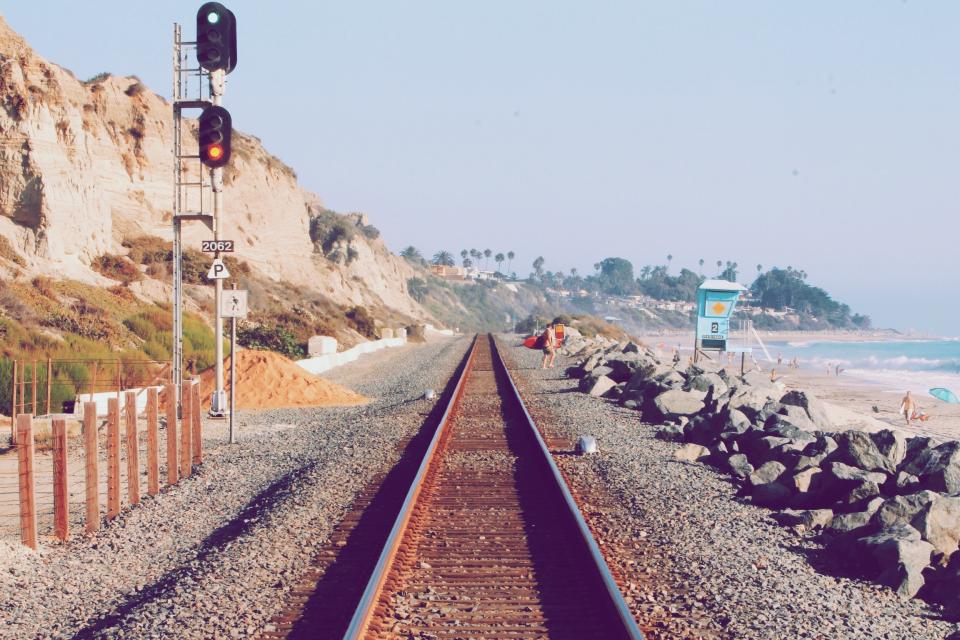 Train Tracks Pebbles