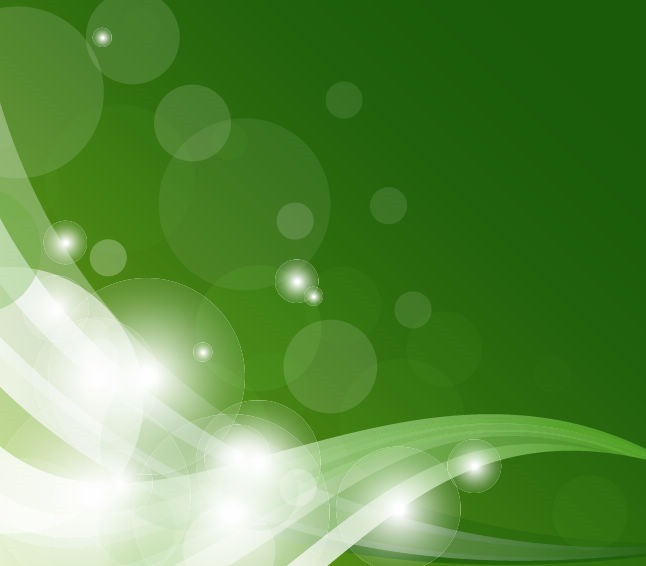 Abstract Green Shiny Wave Background Vector Illustration