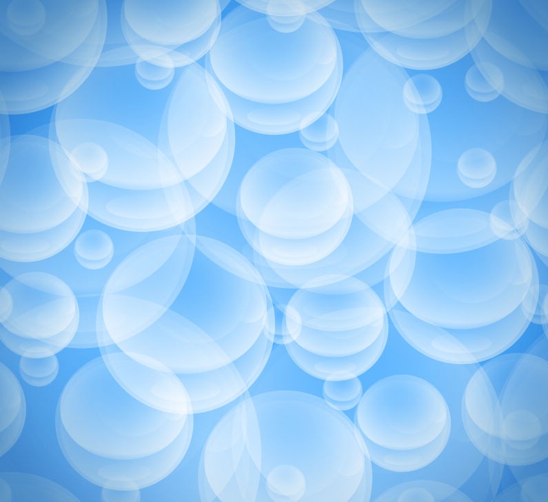 Blue Bubbles Abstract Background Vector
