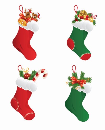 Christmas Stockings Vector Graphic