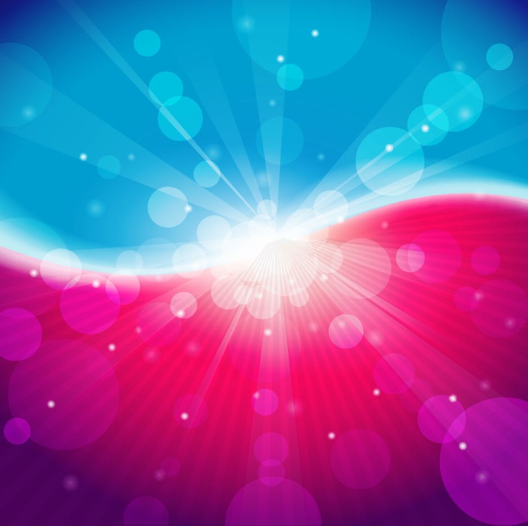 Abstract Light Blue Pink Bokeh Background Vector