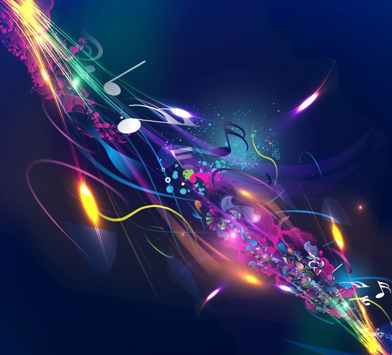 Abstract Music Design Background Vector Illustration