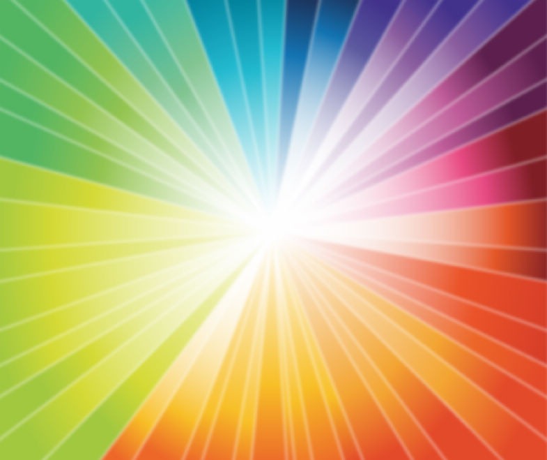 Rainbow Burst Vector Graphic