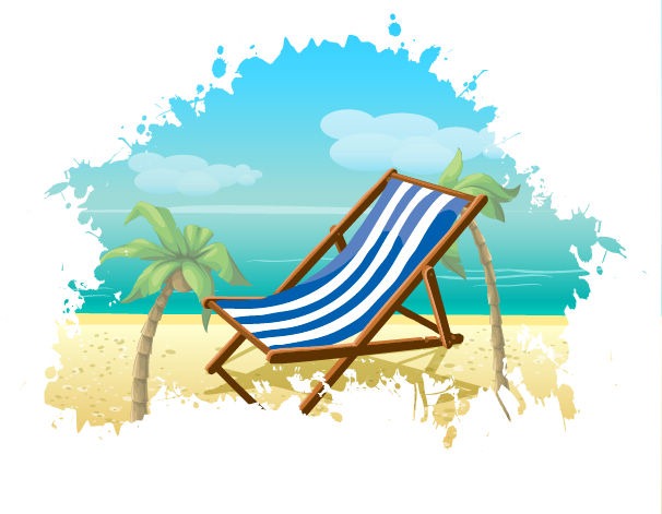 Summer Beach Vector Background