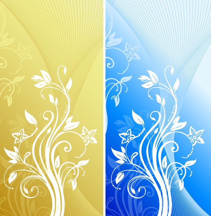 Abstract Floral Background Vector Graphics