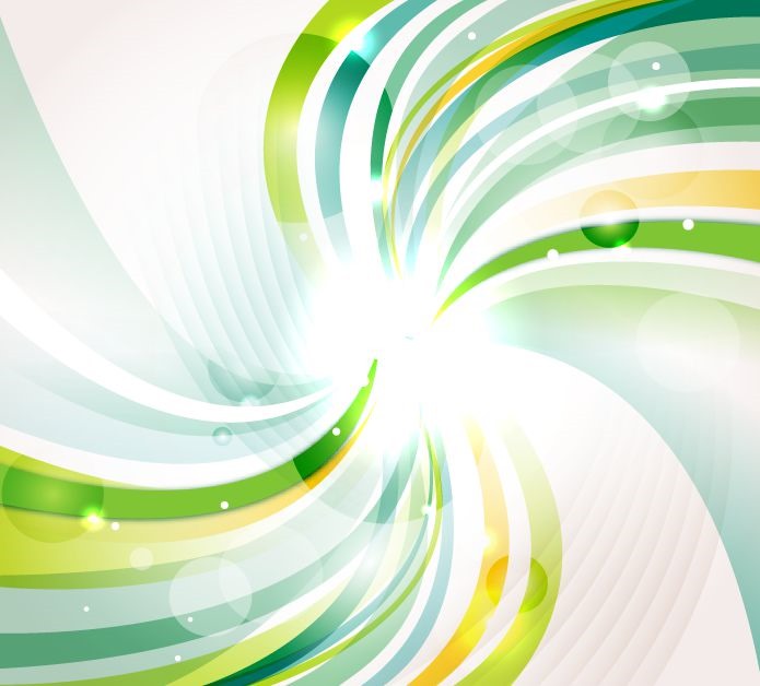 Abstract Green Swirl Bokeh Background Vector Illustration