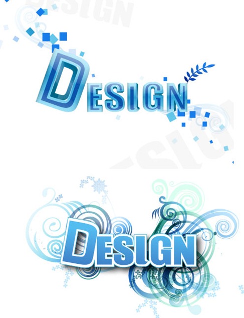 3D Letter Design Vector