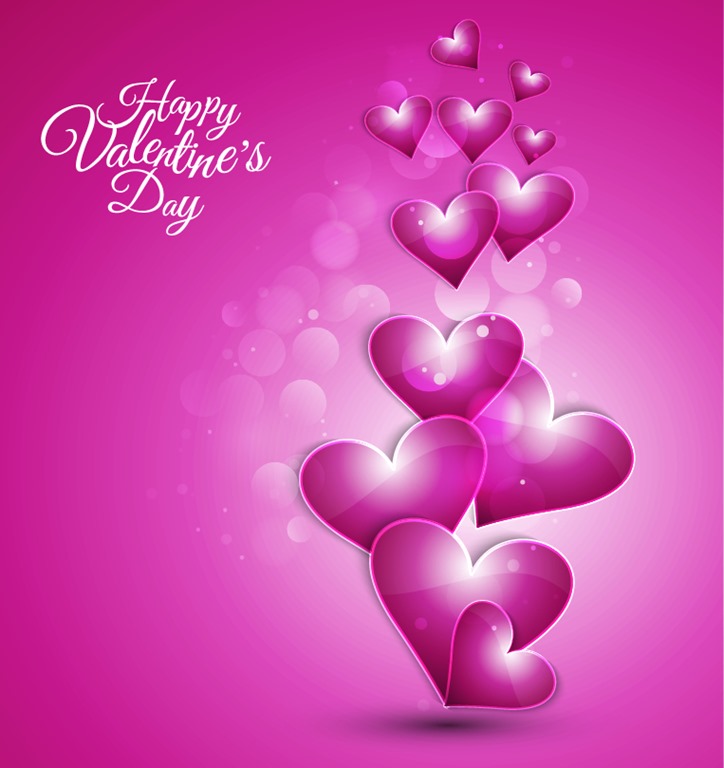 Happy Valentine Day Background Vector Illustration