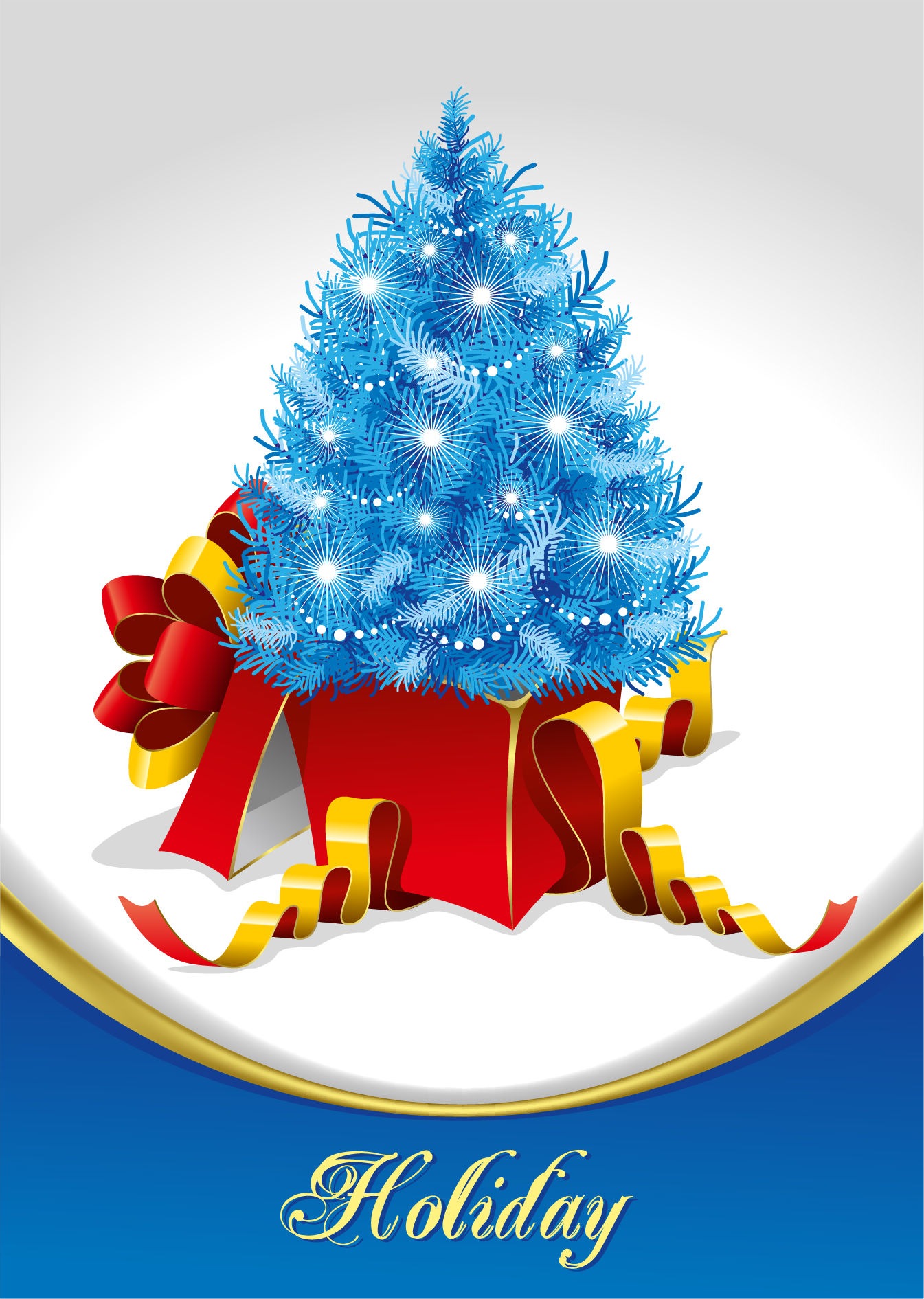Christmas Tree and Gifts Vector
