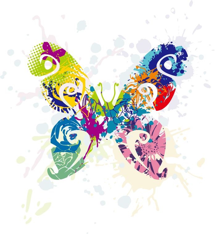 Abstract Butterfly Vector Graphic