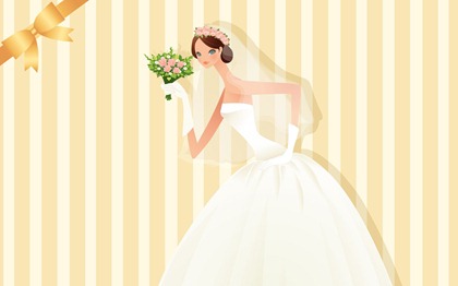 40 Vector-style wedding wide-screen wallpapers