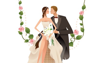 40 Vector-style wedding wide-screen wallpapers