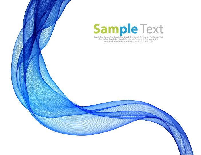 Abstract Modern Background with Blue Waves Vector Illustration
