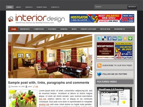 Free WordPress Theme &ndash; Interior Design