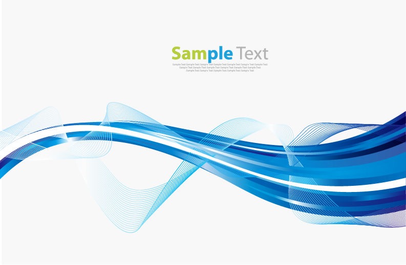 Abstract Blue Wave Design Vector Illustration