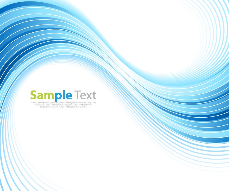 Abstract Blue Wave Background Vector Illustration