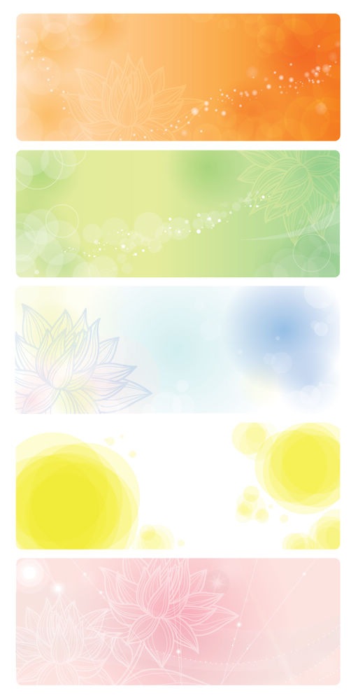 Vector Banners with Floral Background