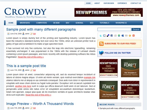 Free WordPress Theme - Crowdy