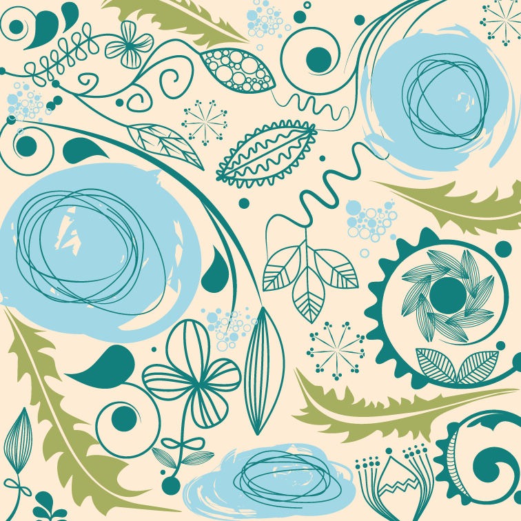 Abstract Floral Background Vector Art